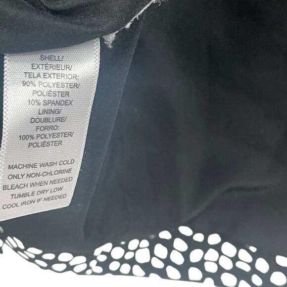 Ann Taylor Loft Open Front Blazer Jacket Black White Animal Print Womens Medium - Picture 3 of 5